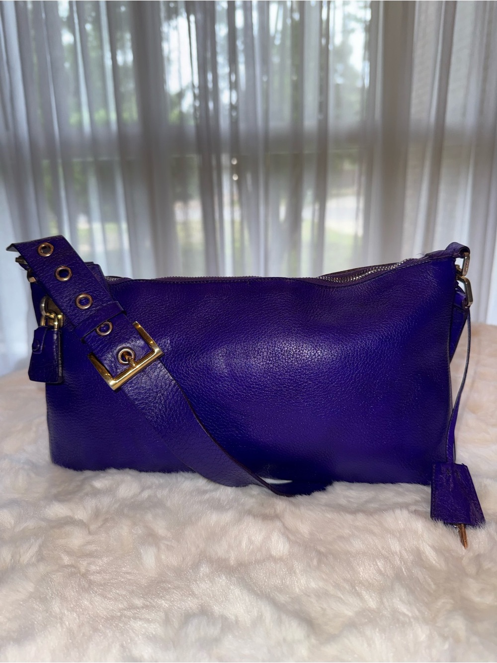 Prada Vitello Daino Leather Cleo Shoulder Bag